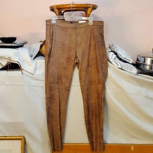 NWT a.n.a. faux leather pants brown stretch material by JCP size 31/12